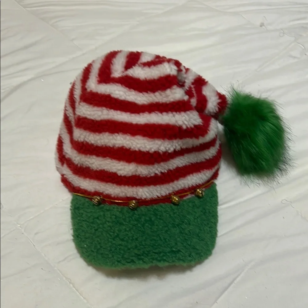 Festive Striped Kids Hat with Pom Pom